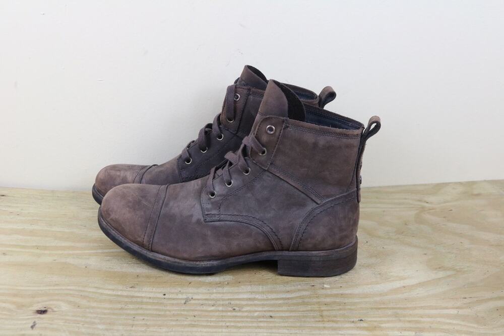 Ugg Boots Mens 11 Brown Leather Parkhurt Lace Up Combat Shoes